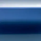 Blue glass gradient transitions from pale sky blue to deep navy, featuring a subtle horizontal band and smooth, diffused lighting.