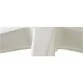 White nylon component, molded plastic with angular structure, featuring curved segments, recessed areas, and a matte finish.