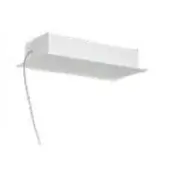 Cordoba suspension light, white metal, rectangular stepped design with central box and flat, layered plane, braided metallic cord.