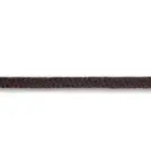 Braided cord, dark brown, consistent texture, horizontal presentation, gassa dark brown f8f mm6 material detail against white backdrop.