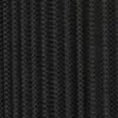 Black polyolefin rope texture displaying a dense, vertical weave with a ribbed, linear pattern and matte finish.