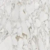 Calacatta Gold marble texture with white base and irregular beige-brown veining, displaying a polished, organic pattern.