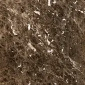 Emperador Dark marble texture with brown and reddish-brown tones, featuring white calcite veins and a polished, granular surface.