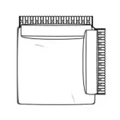 Computer expansion card, matte gray, rectangular housing with ribbed circular component and horizontal pin connectors.