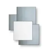Abstract geometric panels in blue-gray and white, layered asymmetrically against a white backdrop, with “combi” text label.