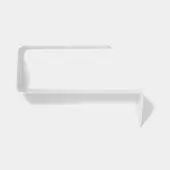 MDF Italia Mamba Min shelf, white metal, cantilevered horizontal plane with downward bend, matte finish, contemporary design.