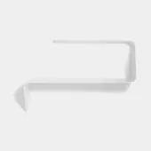 MDF Italia Mamba Minright shelf, white metal, continuous bent form with angular silhouette against light gray backdrop.