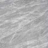 Bardiglio marble texture, medium grey matte finish, swirling linear patterns with silver to charcoal veins, organic stone composition.