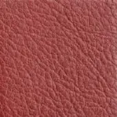 Reddish-brown leather texture with granular grain, displaying a pebbled finish and muted terracotta tones, suitable for upholstery applications.