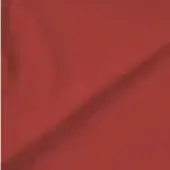 Terracotta fabric swatch with matte finish, displaying a solid reddish-brown color and subtle diagonal shading from a slight drape.