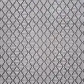 Metallic gray aluminum fiber pattern with interconnected diamond shapes forming a dense, uniform grid and subtle sheen.