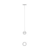 Pendant light, matte black metal, rectangular plate with suspended rings and a slender vertical rod, minimalist geometric design.