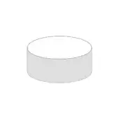 Clip Smooth Mix Ottoman B, gray cylindrical ottoman, matte finish, rounded edges, minimalist studio product shot.