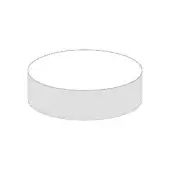 Clip Smooth Mix Ottoman C, gray cylindrical ottoman, matte finish, minimalist design, flat circular top, studio product shot.