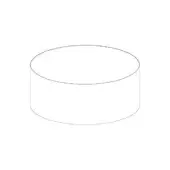Clip Smooth Ottoman B, matte white cylindrical ottoman, seamless upholstered surface, simple studio product shot, consistent diameter.