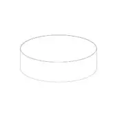 Clip Smooth Ottoman C, white cylindrical ottoman, seamless matte finish, minimalist studio product shot, solid construction.