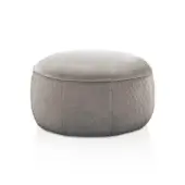 Superior DV Home Collection Soho ottoman upholstered in muted gray textile with a refined quilted finish