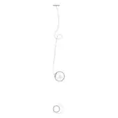 Pendant light fixture, black line drawing, rectangular mount, looped cord, circular shade, technical illustration, white background.
