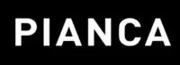 PIANCA logo, white sans-serif text on black background, capitalized brand name, minimalist design, modern typography, high contrast presentation.
