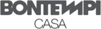 Bontempi Casa logo, dark gray sans-serif text with integrated arrow shapes, and smaller script "CASA" below on a white background.