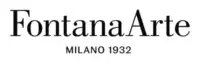 FontanaArte logo, black serif typeface, stylized "A", with "MILANO 1932" text below on a white background, monochromatic design.