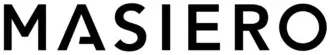 Large black sans-serif capital letters spelling “MASIERO” are centered on a plain white background with even lighting