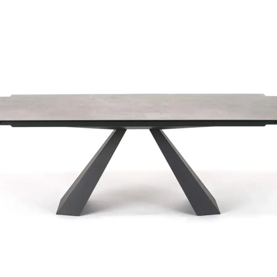 Exceptional Cattelan Italia Eliot Keramik table with titanium embossed steel base and matt Marmi ceramic top