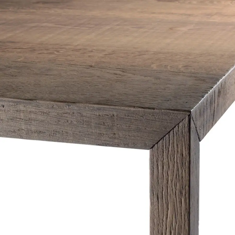 Distinguished MDF Italia Tense Material table built with medium brown wood grain, brass plate in matt brushed finish and transparent acrylic
