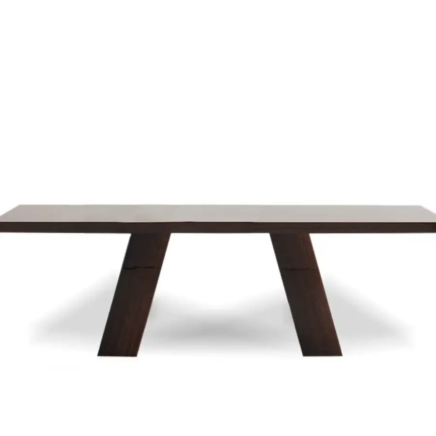 Distinguished Costantini Pietro table crafted with wood exhibiting sleek lines and a dark brown finish