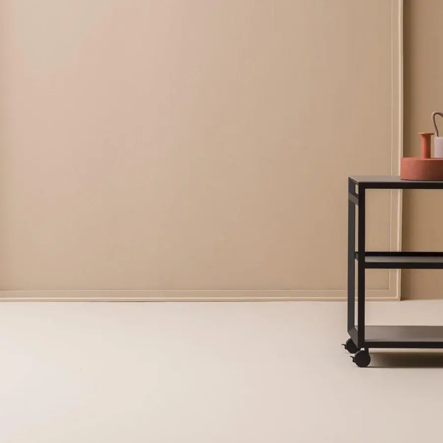 Elegant Varaschin Outdoor Cooking kitchen cart in aluminum with a matte dark gray finish for mobility