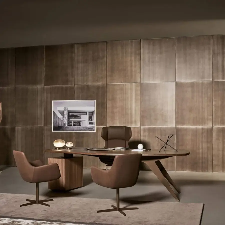 Distinguished Bonaldo Alma coat stand crafted in light tan or natural wood with a matte finish and dynamic spiral design