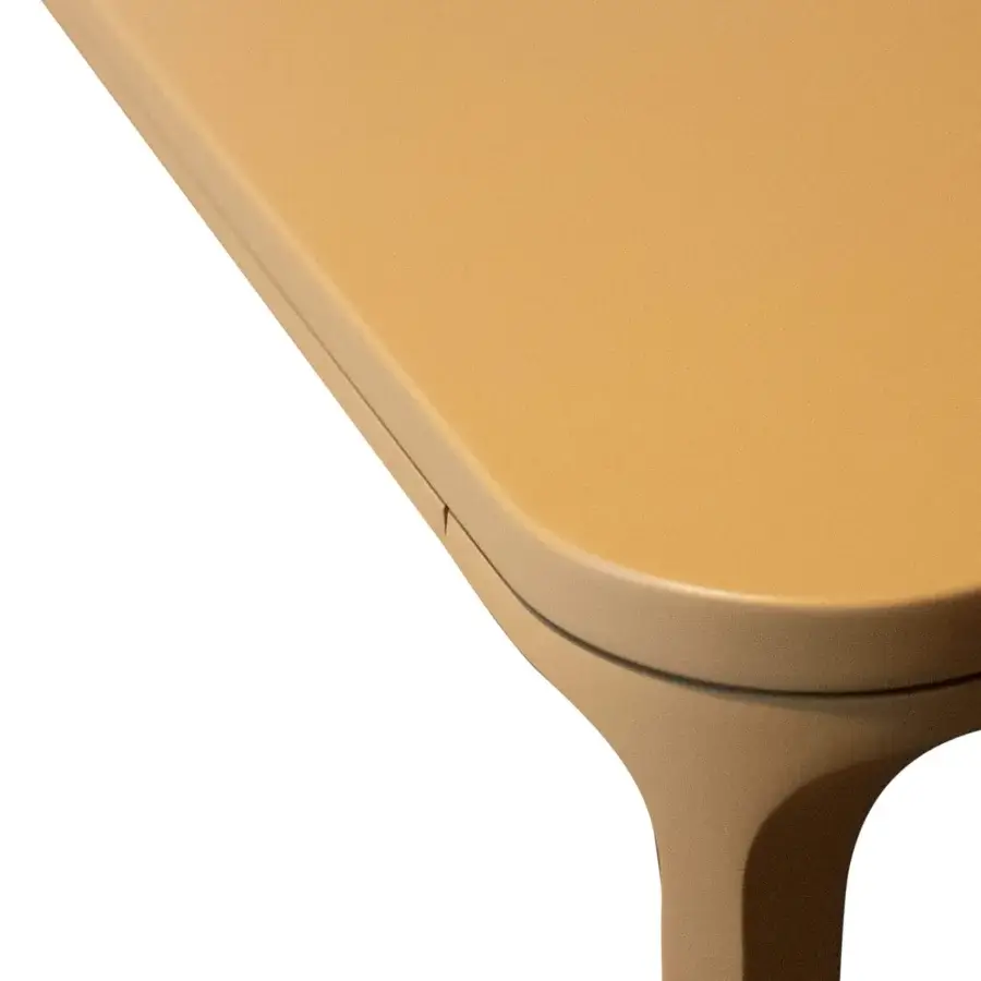 Distinguished Sovet Italia Slim 20 table in light brown with lacquered aluminum structure and smooth MDF top finish