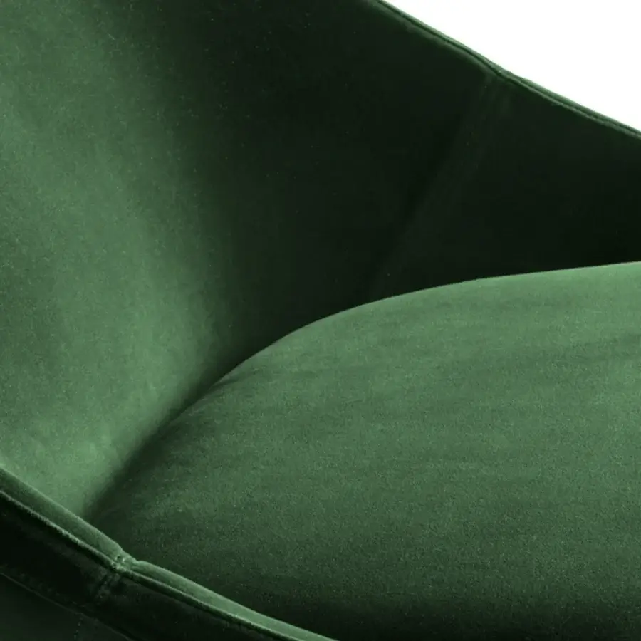Distinguished Potocco Cut Bergere armchair in deep green soft textile upholstery with black embossed painted aluminum base