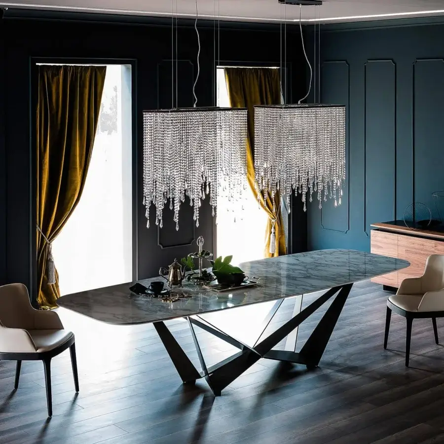 Distinguished Cattelan Italia Magda armchair with enveloping light beige textile upholstery and dark toned solid wood frame