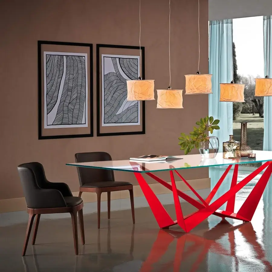 Exceptional Cattelan Italia Magda armchair with enveloping backrest and smooth solid wood finish in dark material