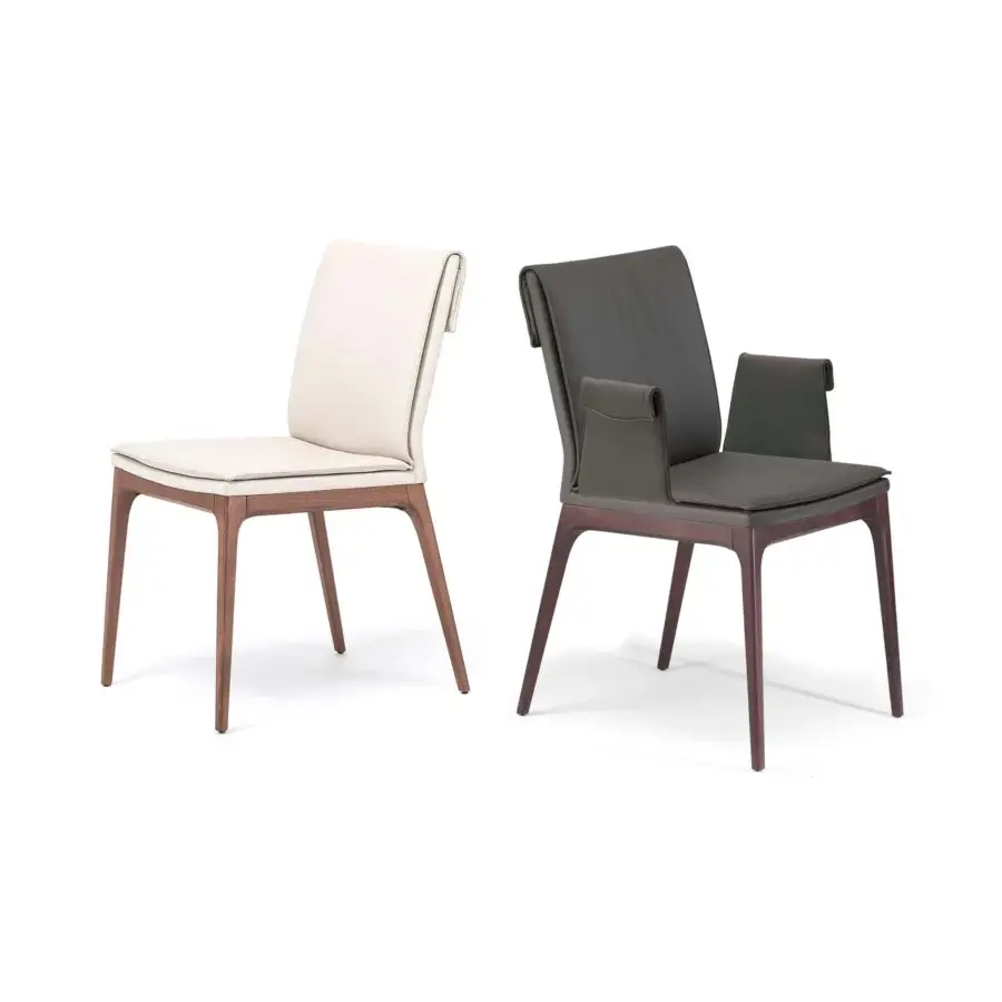 Distinguished Cattelan Italia Sofia chair with wenge-stained beech frame and dark gray or black high-end fabric or soft leather upholstery