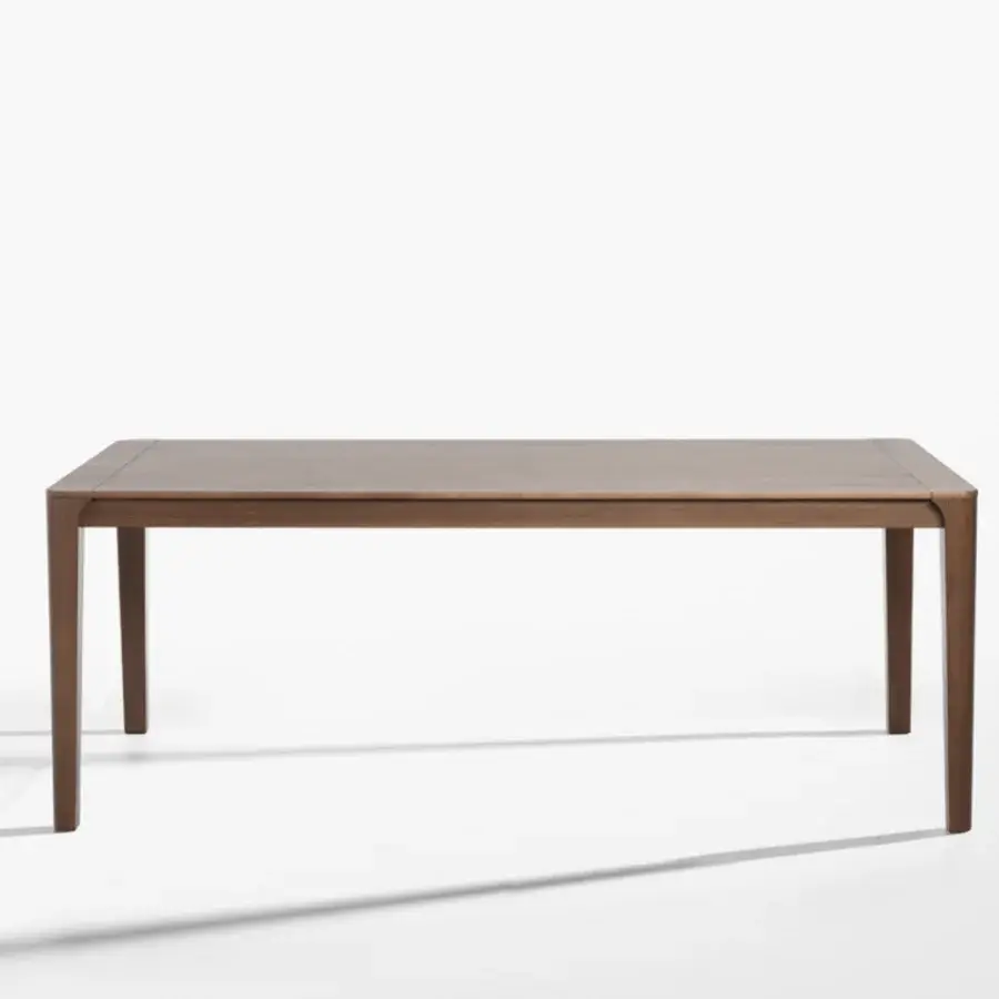 Distinguished Potocco Blossom table crafted in ash wood with a smooth medium brown finish highlighting natural grain