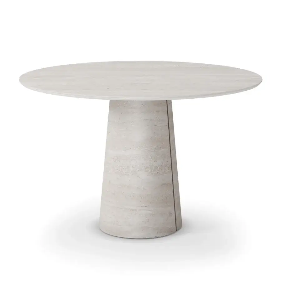 Superior Cattelan Italia Cuba Keramik bistrot table crafted in Keramik with a creamy off-white matte finish and subtle striations