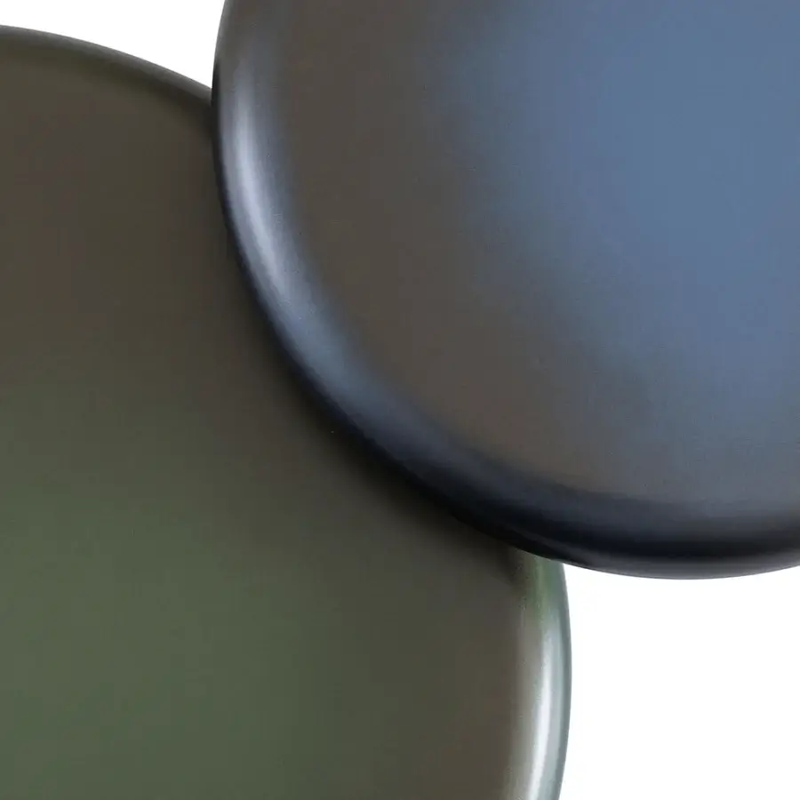 Superior Rugiano Elba coffee table crafted in a sleek silhouette with a muted gray finish for outdoor use