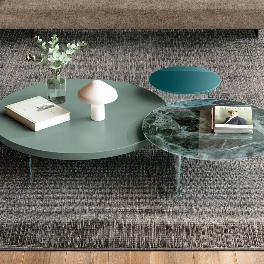 Exceptional Lago Suna rug crafted in Italy with gray and beige technical materials exhibiting a subtle matte finish