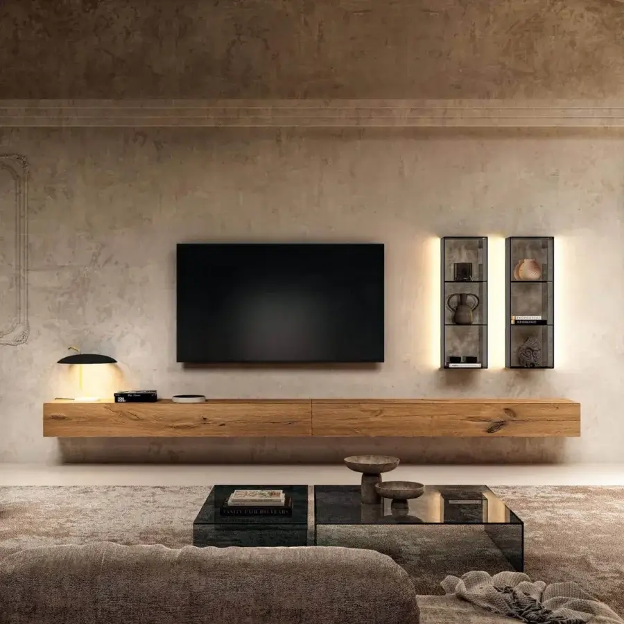 Elegant Lago UpGlass coffee table crafted in glass with glossy dark gray finish and 45-degree cut joining top to supports
