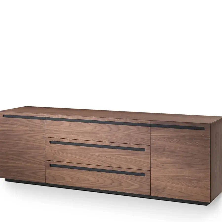 Exclusive 4 Mariani Crossing cabinet with dark brown wood, black hardware and matte finish