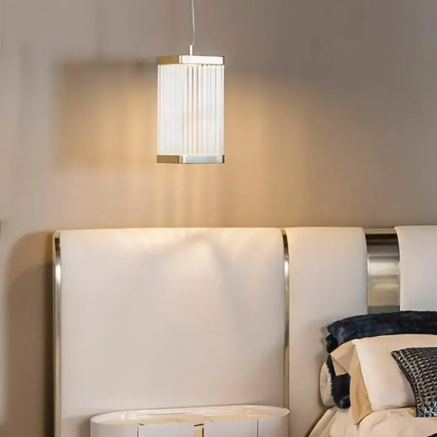 Superior Bizzotto Italia Ikat suspension lamp in transparent ribbed glass with glossy 24KT gold galvanization