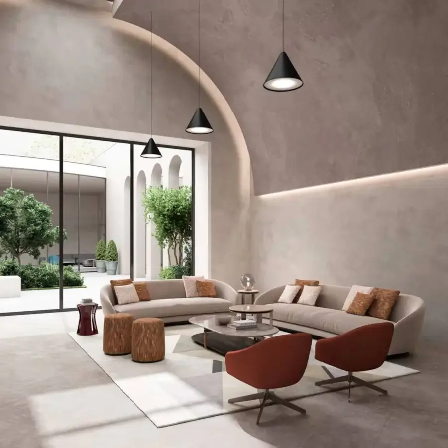 Elegant CPRN Homood Jafari rug crafted in Italy with geometric shapes in cream, beige and gray tones with a soft matte finish
