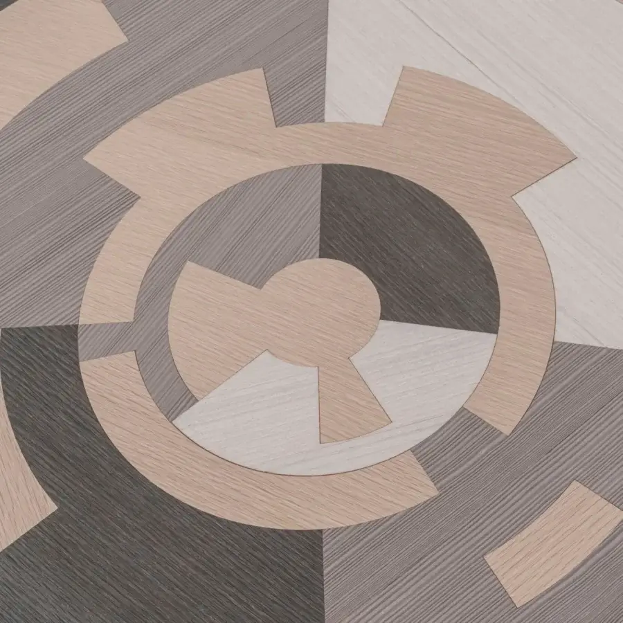Elegant Bizzotto Italia Jete table crafted in wood essences with geometric inlay and matte finish
