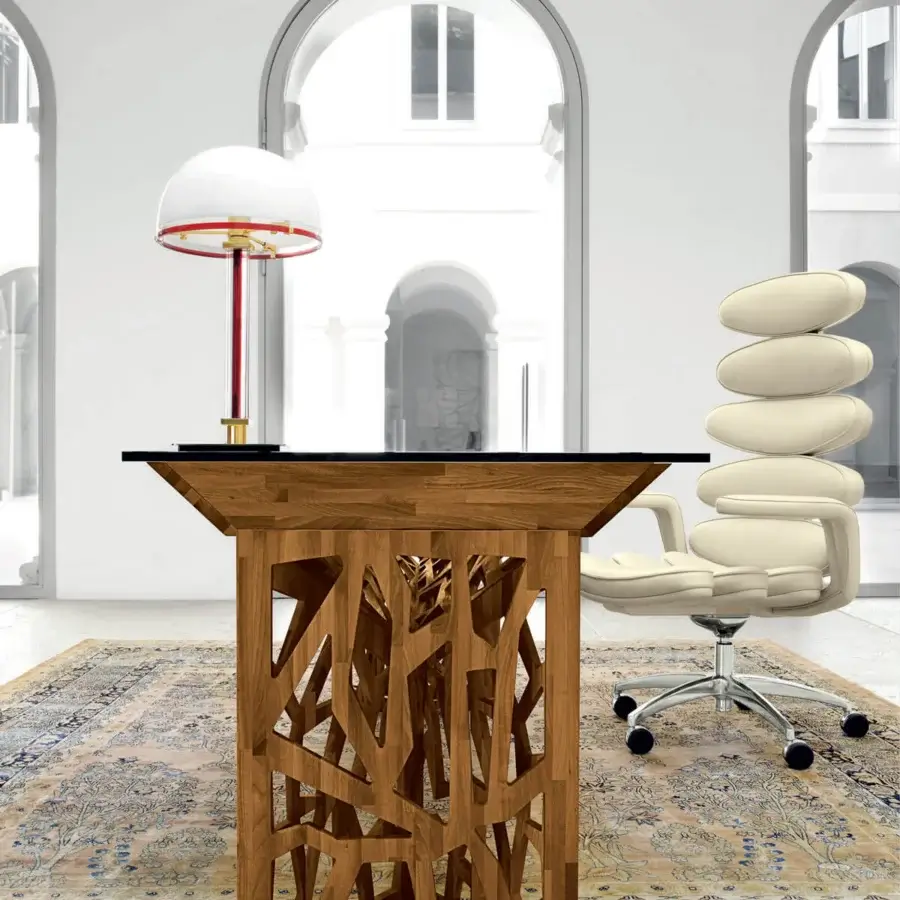 Superior Mascheroni Airone armchair built in Italy with light cream upholstery and shiny swivel 5-spoke base
