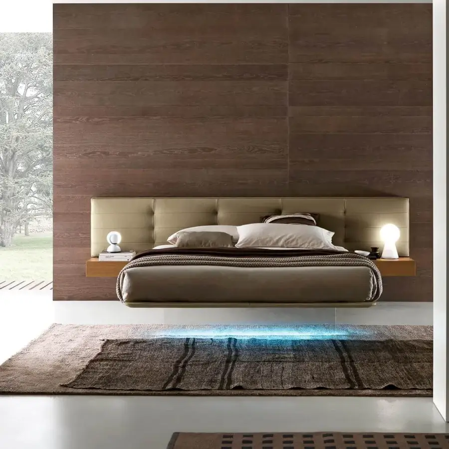 Distinguished Presotto Wing dresser with wood particleboard construction and visible grain in a medium brown finish