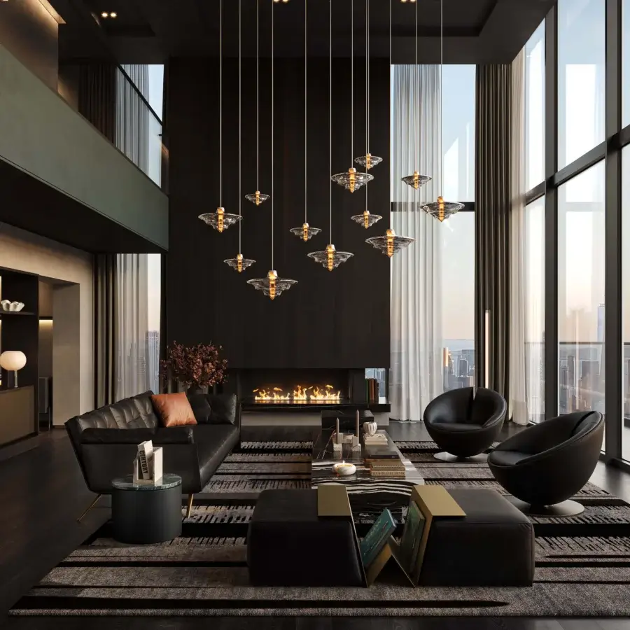 Distinguished Wayne Enterprises WE-007 rug crafted from pure new wool with textured modern gray and dark gray horizontal stripes