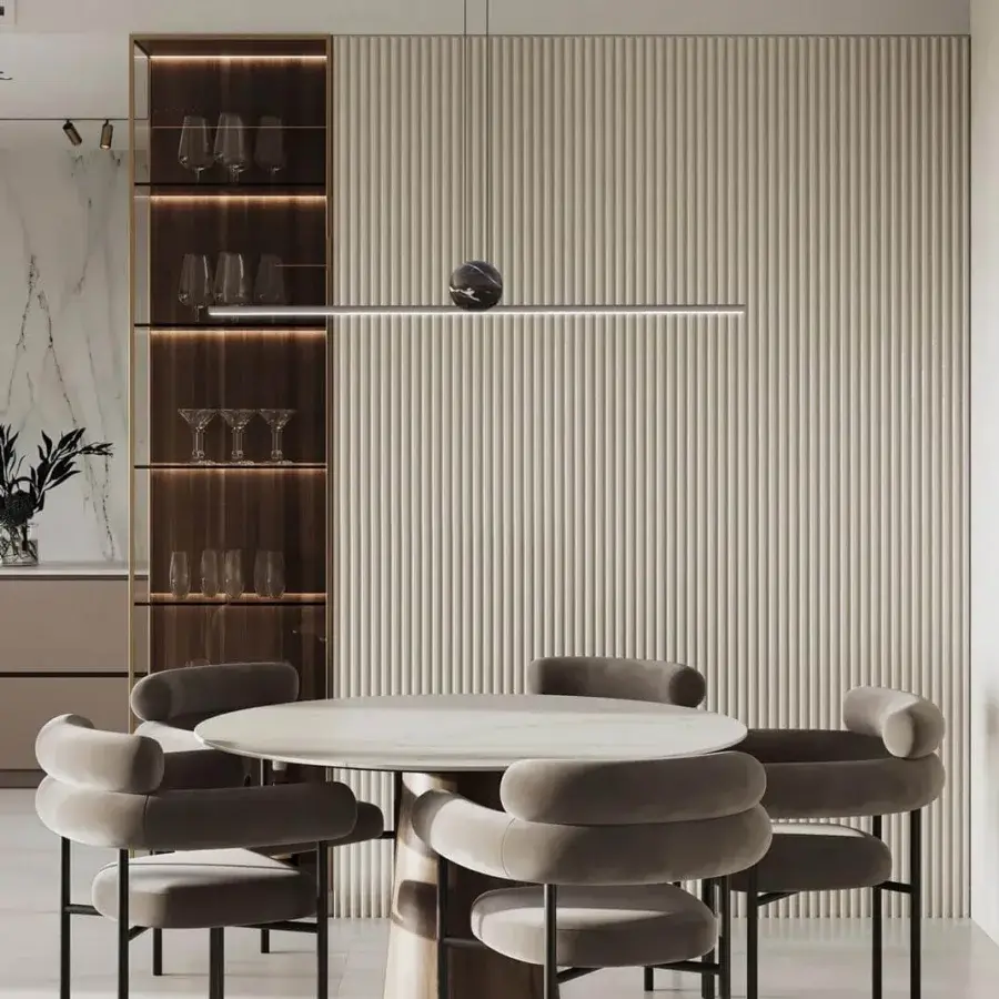 Distinguished Italamp Regolo suspension lamp with a linear metal structure and marbled decorative sphere in matte finish