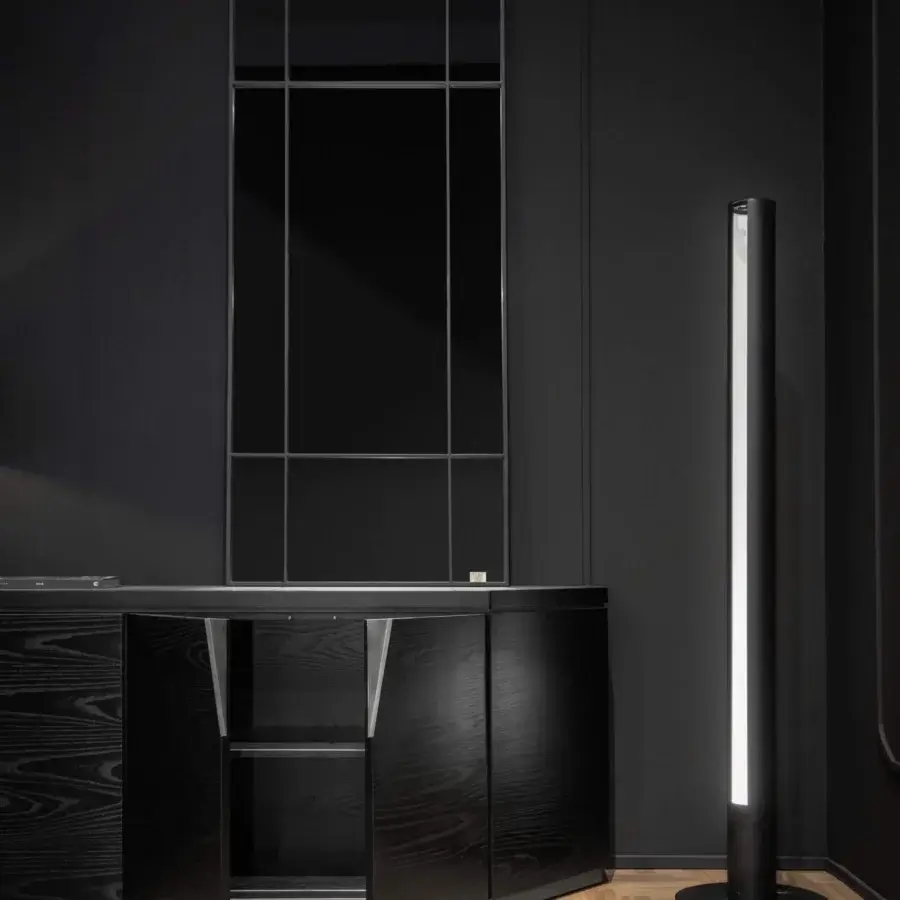 Superior WAYNE Enterprises WE-148 sideboard with ceramic marble top, wood veneer doors and metallic lacquered base